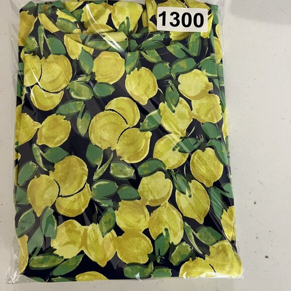 Talbots Women Lp Effortless Jersey Sleeveless Shift Dress Lemon Bunches Slimming - Picture 14 of 14